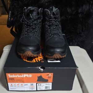 Timberland PRO Men's Dark Gray and Brown Boots